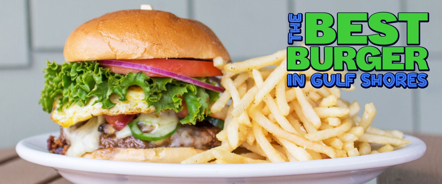 Great burgers, seafood, and more at the Beach House restaurant in Gulf Shores!